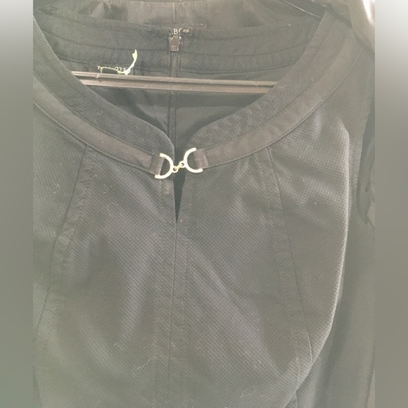 Vintage 80s, Talbots Petites, Jacket/Dress set. Black, polyester blend, US8 - Picture 2 of 7